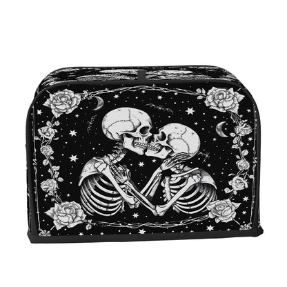 Toaster Cover 4 Slice Wide Slot Halloween Skull SkeletonBread Toaster Oven Dustproof Cover Small Appliance Kitchen Covers Dust and Fingerprint Protection for Women Gift 4 Slice