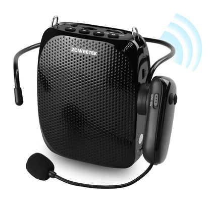 ZOWEETEK Original Voice Amplifier for Teachers with 2 Microphones, Wireless Voice Amplifier Microphone Headset, Portable Speaker Megaphone for Classroom, Training, Teaching, Yoga, Meeting, Speech
