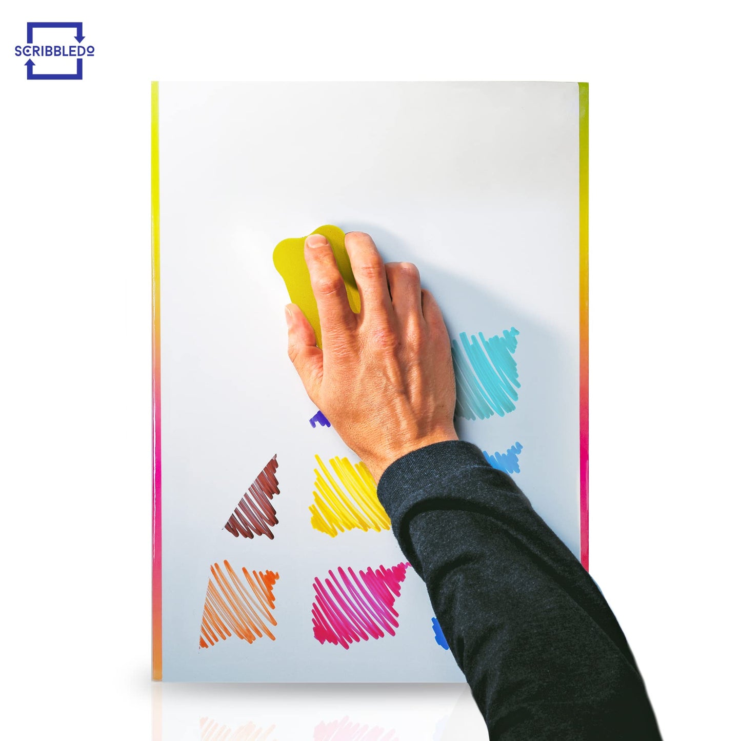 Scribbledo Table Top White Board Magnetic Easel for Kids Dry Erase Drawing Board Toddler Writing Tabletop Whiteboard with 6 Dry Erase Markers and 1 Eraser Included