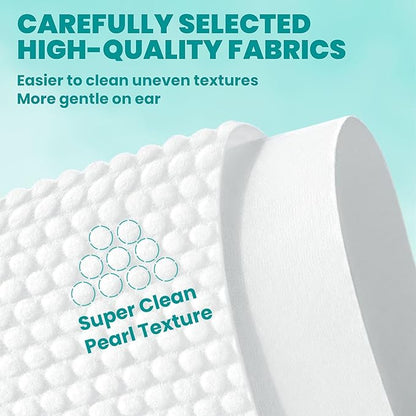MEDUWEDU Ear Cleaner Finger Wipes 60 Counts, Dog Ear Cleaner, Grooming Kit Care for Dogs and Cats, Soft & Easy Otic Cleaning Pads, Remove Wax, Dirt & Stop Smelly, Itchy, Non-Irritating, Unscented