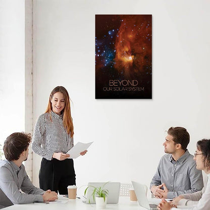 XIAOLOUTINYU Nebula Star Formation Canvas Wall Art 16x24 Inch Unframed – Deep Space Galaxy Astronomy Print for Classroom Decor, STEM Educational Space Art for Kids & Teens, Science Gift