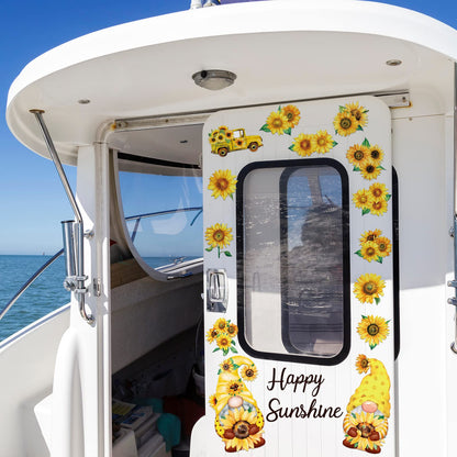 Geiserailie 16 Pcs Sunflower Gnome Refrigerator Magnets Cruise Door Magnets Spring Car Magnetic Stickers Summer Fridge Garage Decals Sunflower Party Decorations for Home Office Decor