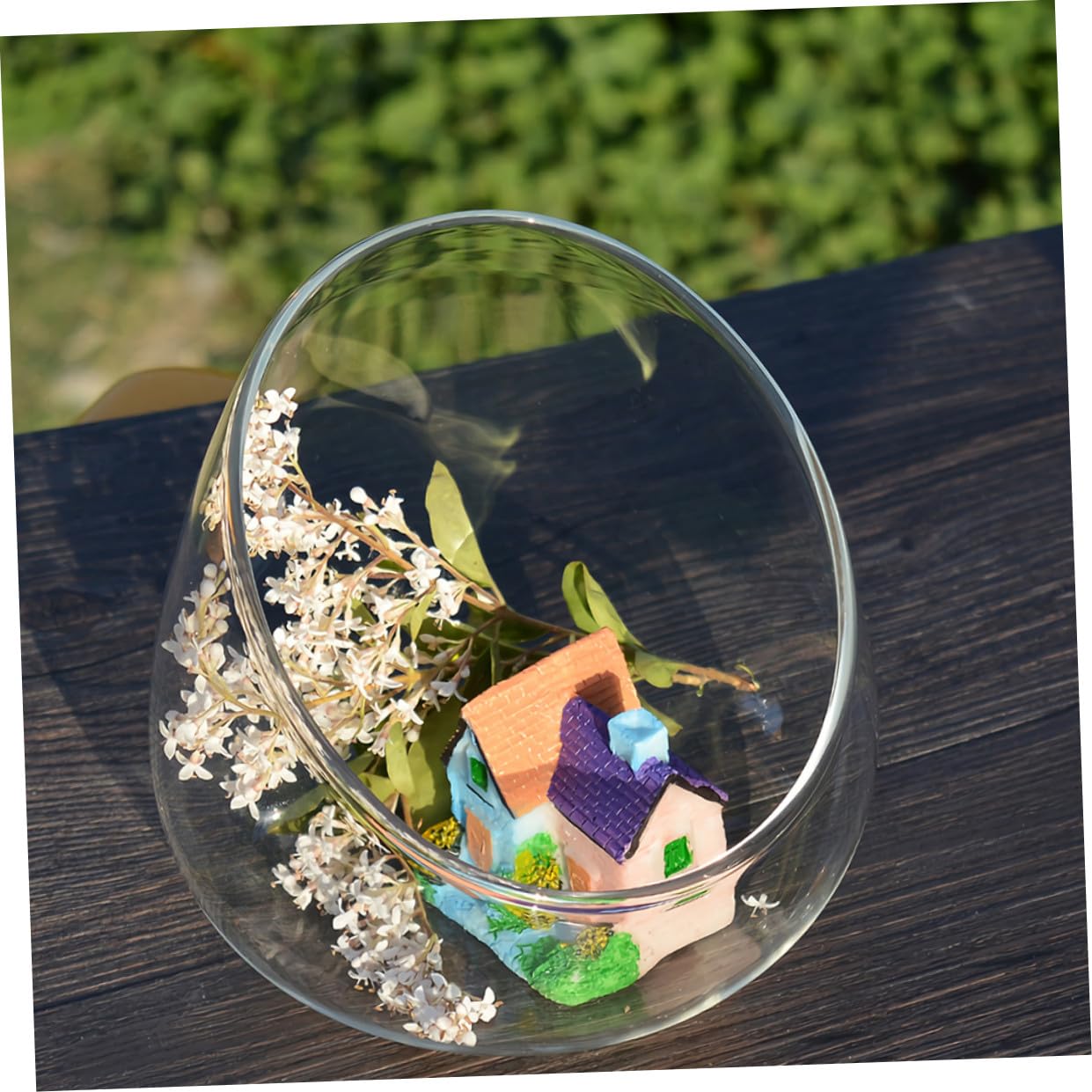 BESPORTBLE 3pcs Slant Cut Glass Landscape Bottles Micro Landscape Ecological Glass Containers for Desktop Plant Terrarium Succulent Decoration