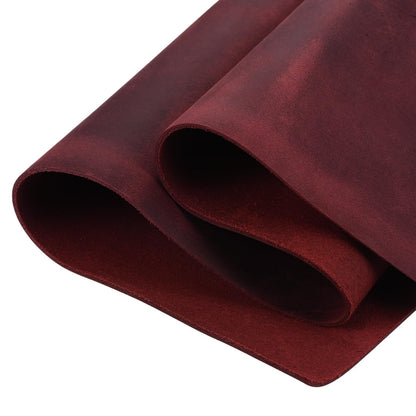 MECCANIXITY Genuine Leather Sheets, 15" x 15" 4-5 oz (1.8-2mm) Thick Full Grain Leather Sheet Tooling Precut for Carving Engraving Molding Embossing Stamping, Dark Red