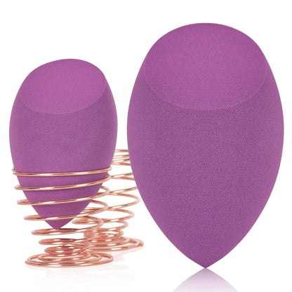 XL EXTRA LARGE Make Up Beauty Sponges Blender-Product contains: 1x Small(8cm) 1xExtra Large(11cm) and 2 Sponge Holder-for Face Body, Blush Cream, Liquid Foundation Powder Application, Ivory