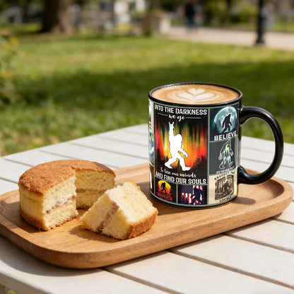 Bogatstvo Sasquatch Bigfoot Coffee Mug for Men Dad Uncle Papa Brothers, Funny Cryptid Lover Coffee Mug Paranormal Gifts for Camping Hiking Lovers, Birthday Housewarming Gifts