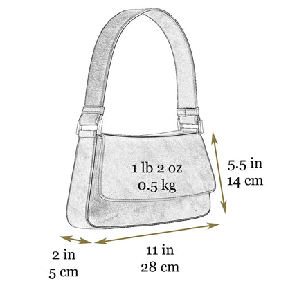 Time Resistance Leather Handbag - Full-Grain Leather Purse for Women - Shoulder Bag Made in Italy (Black)