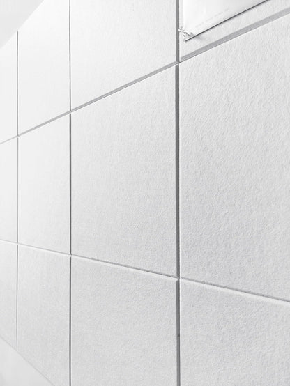 White Cork Board Tiles | Large Cork Board Alternative | Felt Wall Tiles (12-Pack) | Aesthetic Felt Bulletin Board for Office, Home & Classroom | Large Cork Boards for Walls Memo Board | White