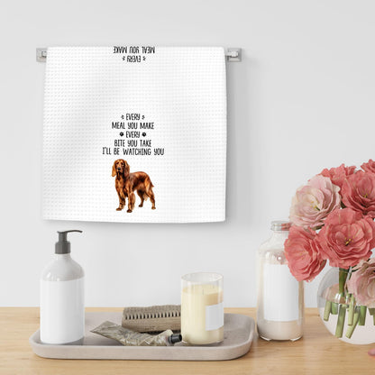OINDADE Irish Setter Dog Gifts Kitchen Towels, Gifts for Irish Setter Dog Owners Lovers Hand Towels, Funny Every Meal You Make Dish Tea Towel for Kitchen, DogLovers Gift Bathroom Decor, 16x24In
