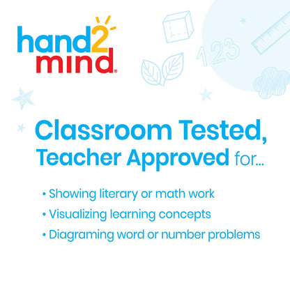 hand2mind Double-Sided Centimeter Grid White Boards for Students, Grid Board for Graphing, Dry Erase Boards, Portable Whiteboard, School Supplies, Classroom Supplies (Pack of 10)