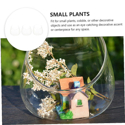 ULDIGI Ecological Glass Bottle Micro Landscape Terrarium Vase 3pcs Set Slant Cut Glass Bottle Decoration for Desk Home Office Plant Display