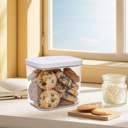 Duimbok Cookie Jar with Airtight Lid,Bread Box for Kitchen Countertop,Time Recording Bread Storage Container, BPA-Free Plastic Containers for Cookies, Homemade Bread, Toast, Bagel, Donut