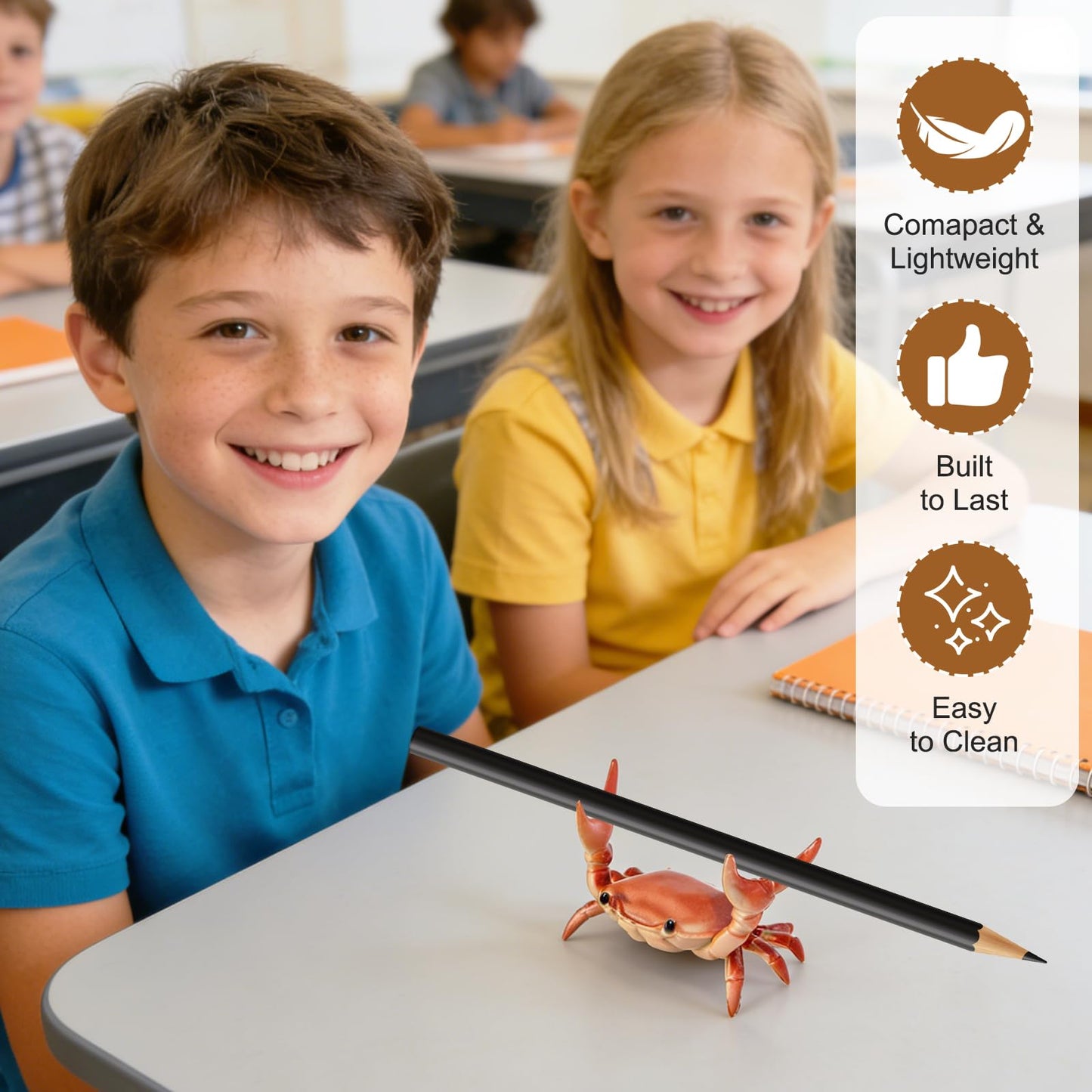 4PCS Weightlifting Crab Pen Holder for Desk, Creative Desk Crab Pen Holder, Cute Desk Organizer & Pencil Stand, Funny Home Office School Decor Desk Accessories (MIX)