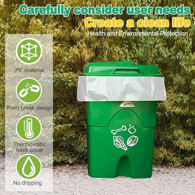 SWIHELP Medium Garbage Bags 8 Gallon /30 Liter Trash Bags Wastebasket Bin