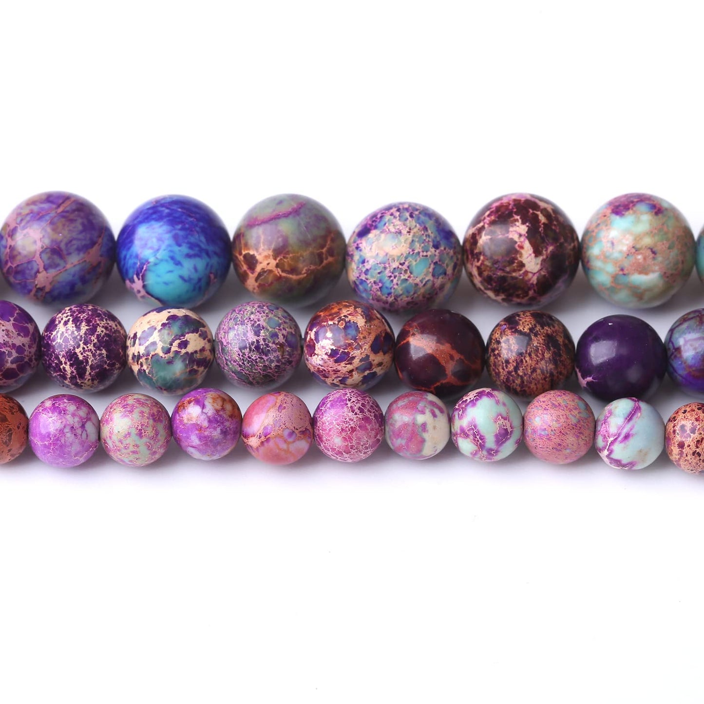 32PCS 12MM Natural Galaxy Sea Sediment Jasper Stone Beads Energy Healing Beads for DIY Jewelry Bracelet Necklace Making for Jewelry Making15Inch