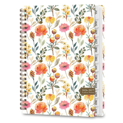 Planner 2026-2027, Weekly and Monthly Academic Planner, July 2026 - June 2027, Hardcover Calendar Agenda Book for School Year Planning, School Supplies for Teacher and Student, A5(6.3'' x 8.5'')