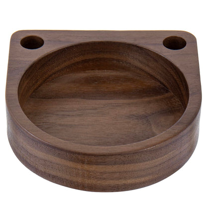 MyGift Dark Walnut Solid Wood Tabletop Guest Party Cup Holder Dispenser with Marker Pen Slots