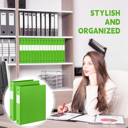 Henoyso 48 Pack 1 Inch 3 Ring Plastic Binders, Bulk Flexible PP Binders for Classroom & School Supplies, Letter Size 8.5 x 11, Holds 240 Sheets with Interior Pocket (Tender Green)