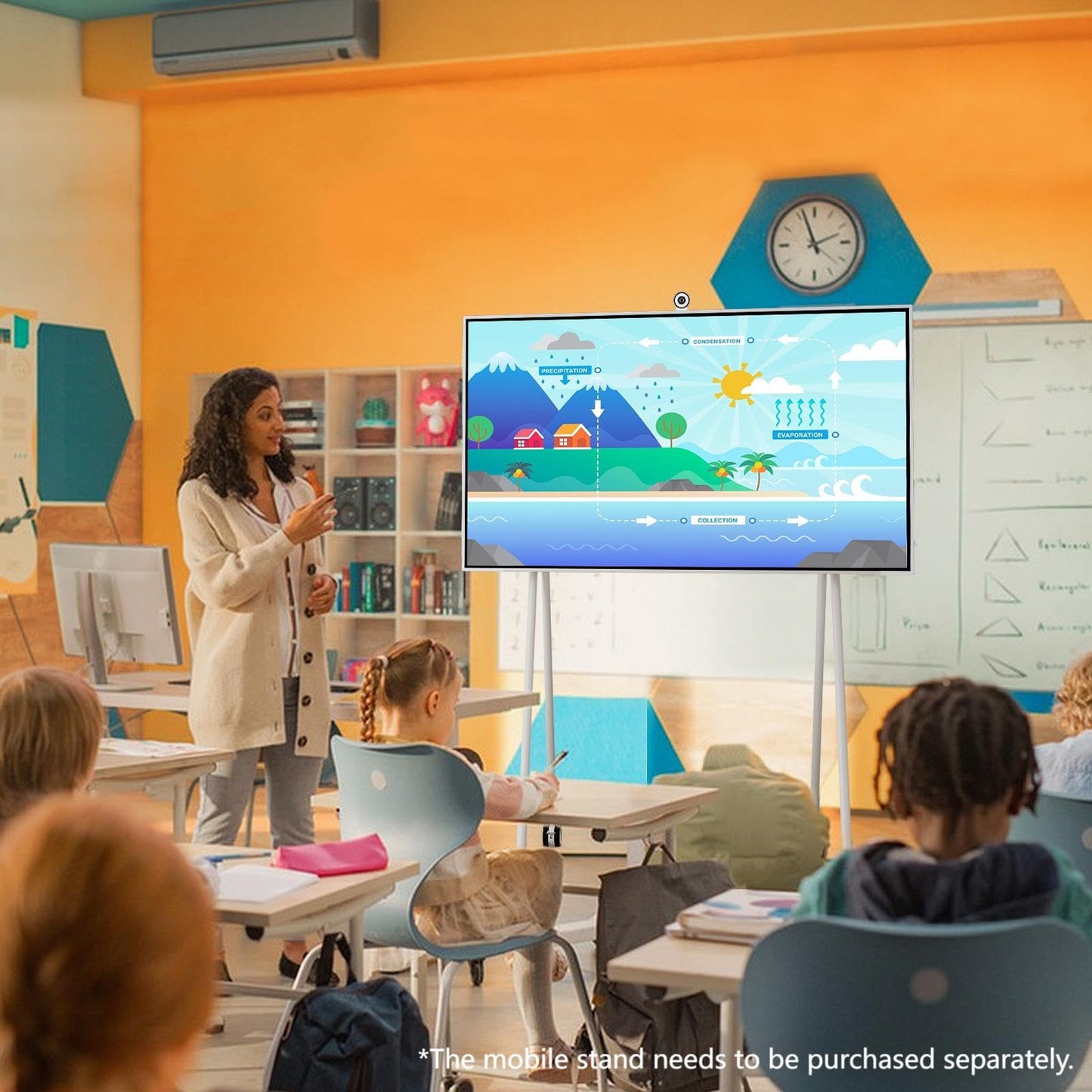 JAV Smart Board with Google EDLA Certified, 65 inch Interactive Whiteboard - 4K UHD 16+256GB Digital Smart Whiteboard Touch Screen with 48MP Camera for Classroom Office (Wall Mount Included)