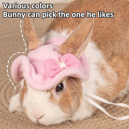 Guinea Pig Clothes,Rabbit Harness,Ferret Bunny Clothes with Pet Rabbit Harness and Leash Mini Hat Bag Cute Brooch for Kitten Small Animal Collars (Blue)