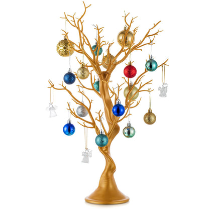 Nuptio Gold Christmas Tree Branch Artificial 22.8 inch Tall Manzanita Tree Centerpiece Wedding Centerpieces for Tables, Decorative Ornament Display Tree Branches for Decoration Weddings (1 Pc)