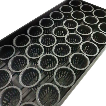 HORTIPOTS 2 Inch Net Pot 2 in Wide Rim Design with Reflective Net Pot Lids (Set of 75)