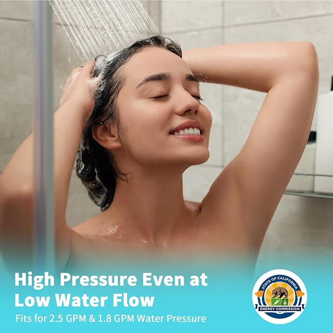 FASDUNT Shower Head with Handheld, Filtered Shower Head with 80" Extra Long Hose, 20-Stage Filter for Softening Hard Water to Improve Hair and Skin Problems