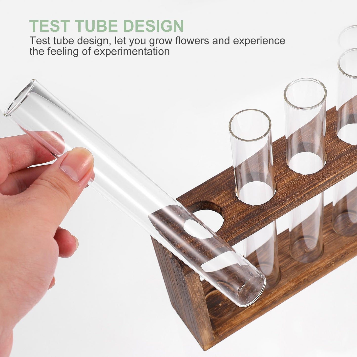 FOMIYES Hydroponic Test Tube Vase Large Glass Planting Container for Water Plants, Glass Terrarium Planter for Home Décor and Indoor Greenery