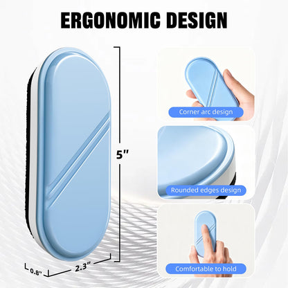 FUNISKETCH Dry Erase Eraser, Detachable Magnetic White Board Erasers - 2 Pack,Glass Board Glass Whiteboard Eraser for Office and School Supplies (Blue)
