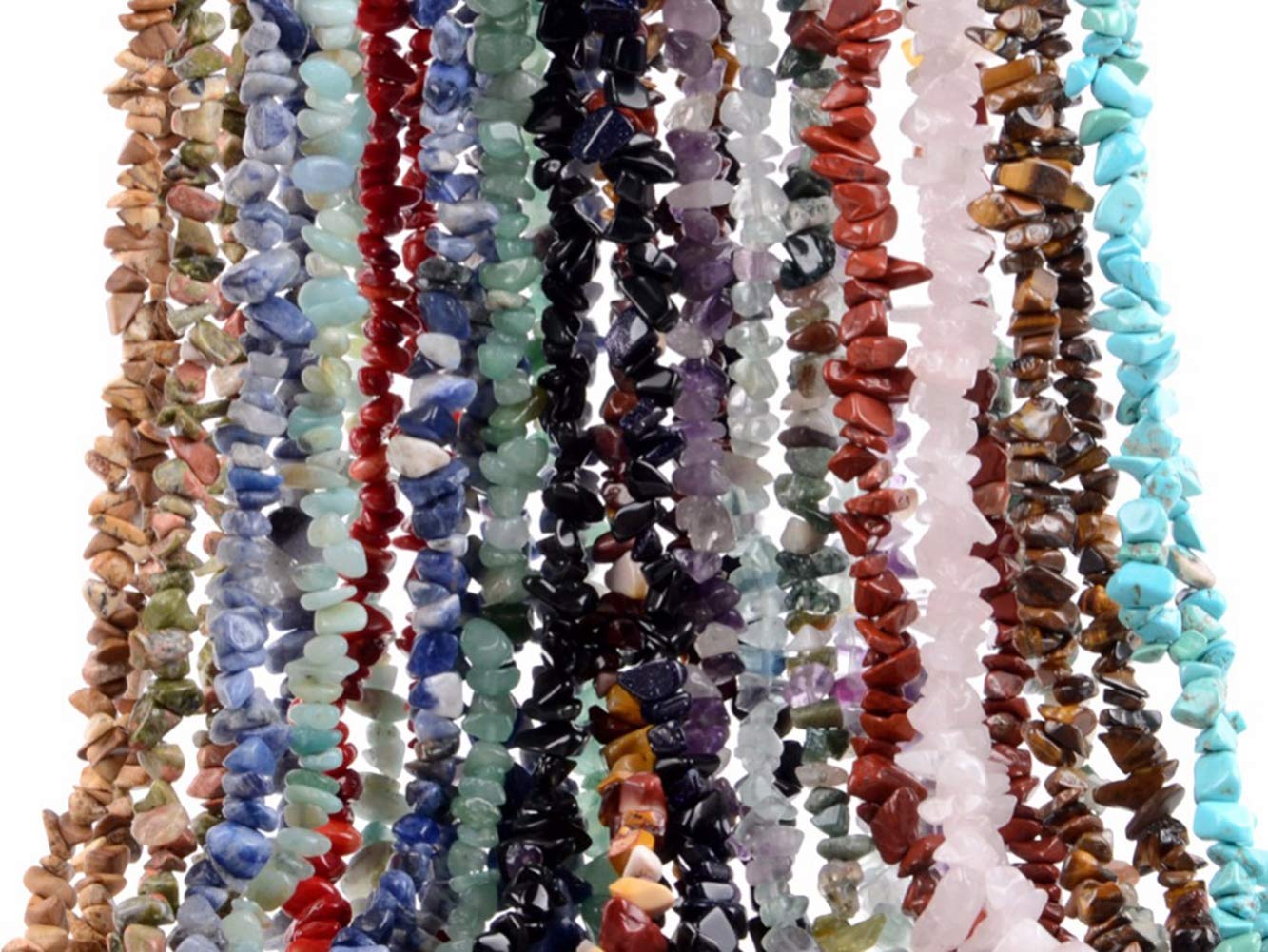 Natural Chip Stone Beads Amazonite Stone 5-8mm About 400 Pieces Irregular Gemstones Healing Crystal Loose Rocks Bead Hole Drilled DIY for Bracelet Jewelry Making Crafting (5-8mm, Amazonite Stone)