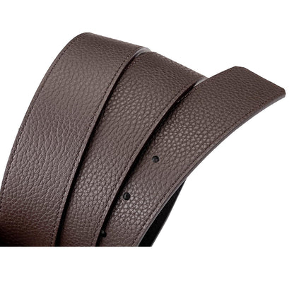 Vatee's Reversible Genuine Leather Belts For Men/Women Replacement Belt Strap Without Buckle 1.5"(38mm) Wide 49"(125cm) Long Black & Coffee