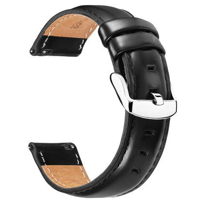 BINLUN Leather Watch Band Quick Release Replacement Leather Smart Watch Straps for Women and Men in Black Brown Red 12mm 13mm 14mm 17mm 18mm 19mm 20mm 22mm