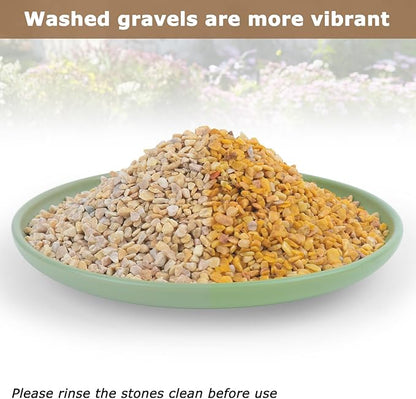 Mulctun 45Lb 1/5Inch Natural Pea Gravel for Landscaping,Decorative Aquarium Gravel,Terrarium Rocks for Fish Tank Stones for Vases Filling DIY Project Garden Indoor Outdoor