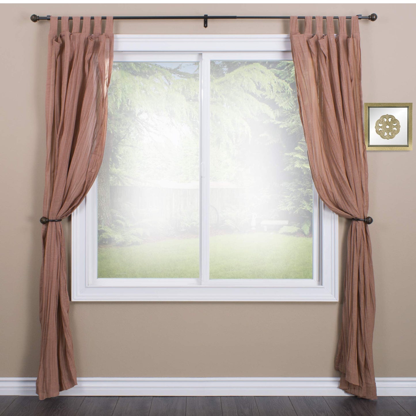 Decopolitan Facet Ball Curtain Holdback Pair, Vintage Bronze