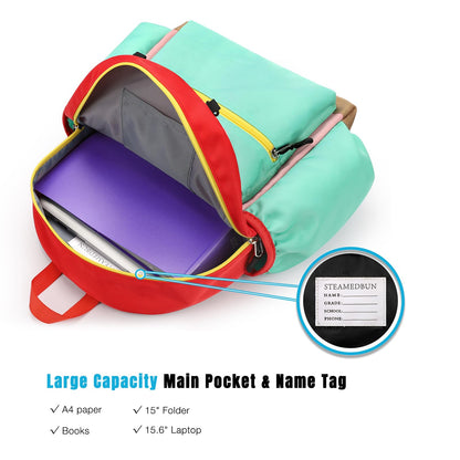 STEAMEDBUN Kids Backpack for Girls 6-8: Toddler Backpack for Preschool Kindergarten - Girls Backpacks for Elementary 4-6