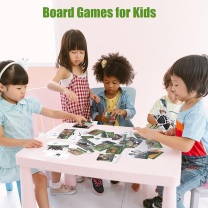 MEROCO Forest Animals Tracks Cards for Kids,Animal Tracks Matching Game Flash Cards,Homeschool Animal Games Kids Learning Educational Toys Preschool Autism Learning Materials