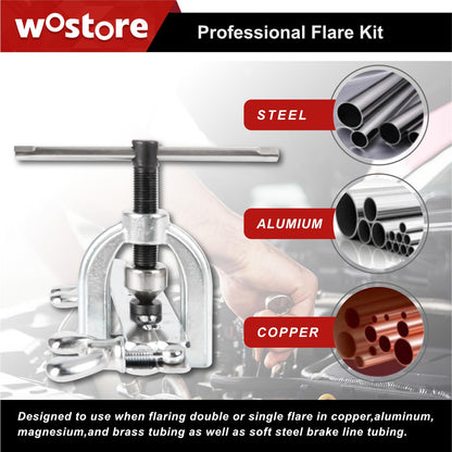Wostore Double Flaring Tool Kit Copper Line Tube Cutter