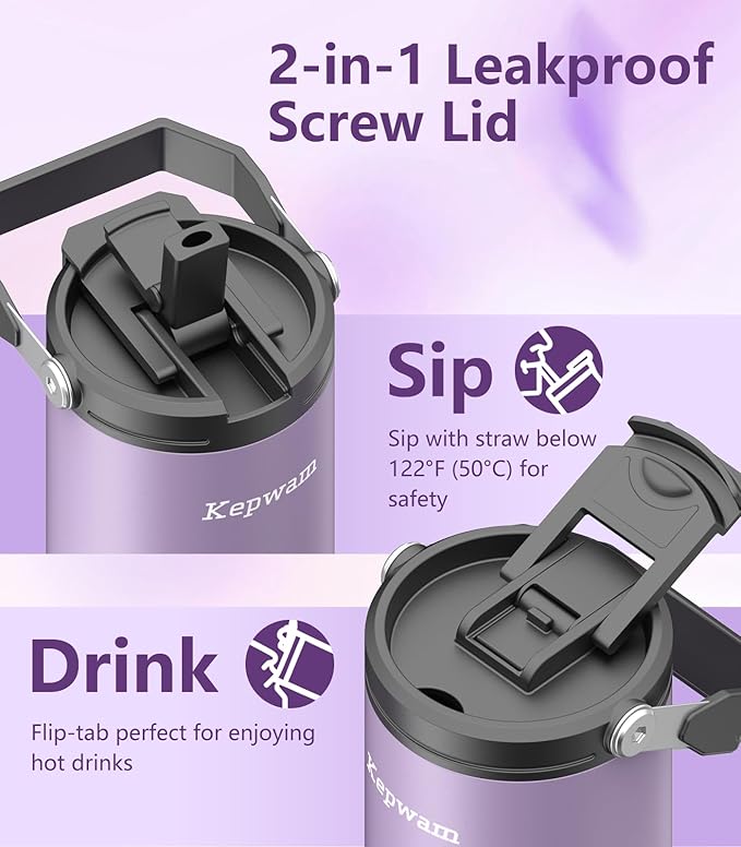 Kepwam Self-Heating Travel Mug 20oz, Temperature-Controlled Coffee Warmer Mug, Smart Travel Coffee Mug Keep Coffee Drinks Hot, Heated Mug Great for Driver Outdoor Fits Car Cup Holders