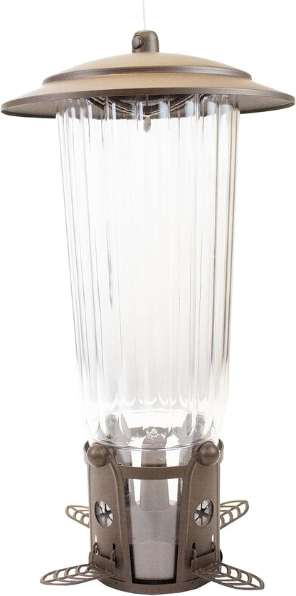Perky-Pet 334-1SR Squirrel-Be-Gone Max Large Wild Bird Feeder with Flexports, Squirrel Proof Bird Feeder with Weight-Activated Perches - 4LB Seed Capacity