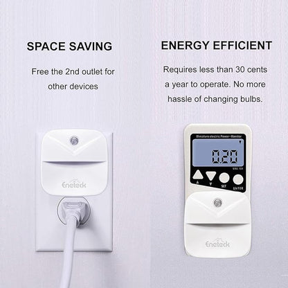 Night Light, LED Night Lights Plug into Wall, Dusk to Dawn Sensing Nightlights, No Glaring Compact Size, Night Light for Kids Navigating in Bathroom, Kitchen, Hallway, 6 Pack, White Light