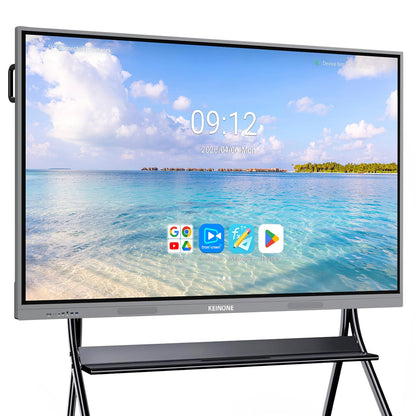KEINONE 65'' 4K Smart Board with Google Certified, Android 14 OS 8+128 GB Interactive Whiteboard, Electronic Digital Whiteboard with Open App Ecosystem, Touch Smartboard for Home, Office and Classroom