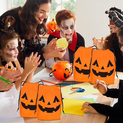KERINGO 50 Pack Halloween Trick or Treat Party Favors Drawstring Party Favor Bags Translucent frosted Halloween Goodie Bags Gift Packaging Storage for Kids Boys Birthday Supplies 7.08 x 9.84 Inch