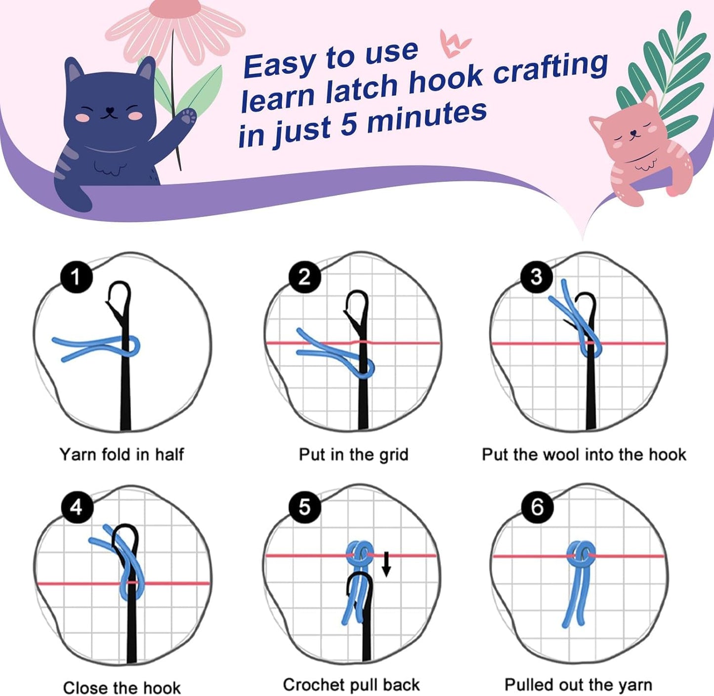veirousa Halloween Jack O Lantern Latch Hook Kits for Adults Kids Beginners DIY Latch Hook Rug Kit Pre-Printed Hook and Latch Carpet Making Kits Cross-Stitch Wall Hanging Crochet Set 15x20 Inch