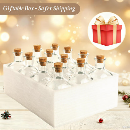 TBWIND 12 Pack 8oz Glass Potion Bottles with Cork