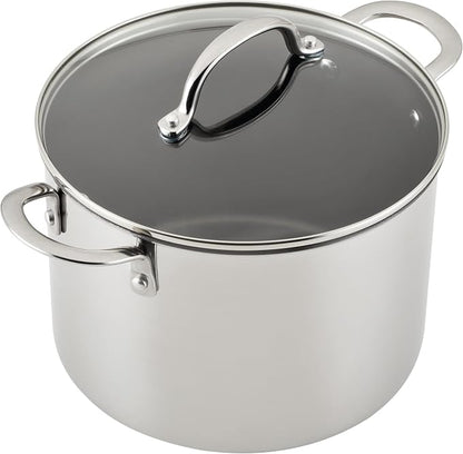Farberware Millennium Stainless Steel Nonstick Cookware Induction Pots and Pans Set, 10-Piece Kitchenware Set