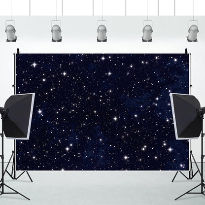 Renaiss 6x4ft Starry Night Sky Photo Backdrop Galaxy Universephotography Background Twinkle Stars Classroom Outer Space Theme Party Decor Kids Birthday Banner Astronauts Artistic Photo Booth Props