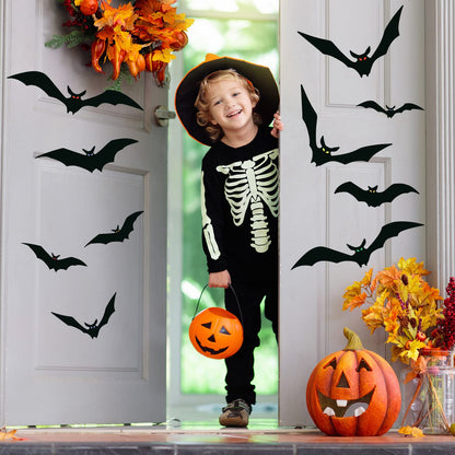 Konohan 20 Pcs Halloween Magnetic Bats Garage Door Bats Decorations Magnet Sticker Car Refrigerator for Outdoor Party Decor(Black)