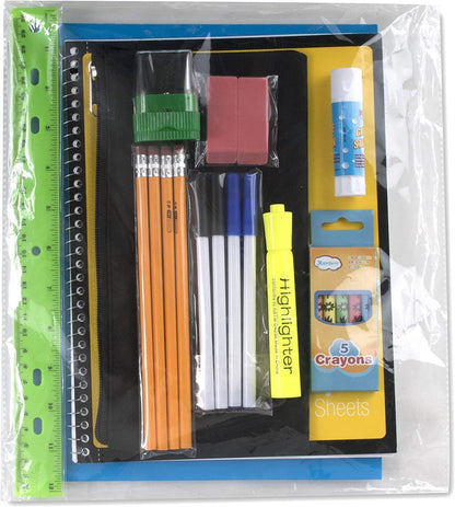 Trail maker Backpack with School Supplies for Kids - 20 Piece Back to School Supplies with 17" Backpack (Navy)