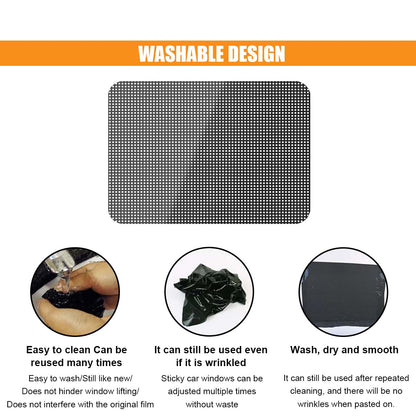 4PCS Car Side Window Sunshade, Block UV Rays Car Privacy Protector, Reuseable Static Cling Film Stickers, Washable Car Window Shade for Baby, Window Tint for Most Vehicles