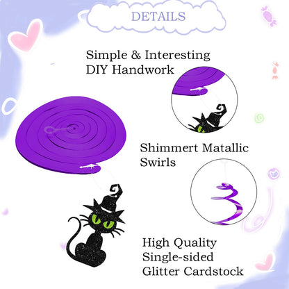 24pcs Halloween Hanging Swirl Decorations, Witch/Cauldron Signs Ceiling Whirl Streamer Hanging Banner, Baby Is Brewing Hanging Swirls for Halloween Party Decoration